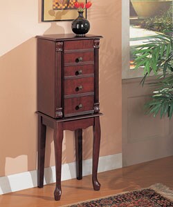 Small Mahogany Jewelry Armoire