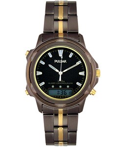 Pulsar Men's Two-tone Black Dial Chronograph Watch