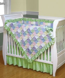 Soft Baby 4-piece All Cotton Patchwork Crib Set