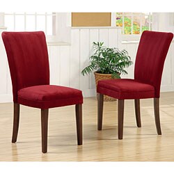 Parson Espresso/ Red Dining Chairs (Set of 2)