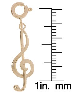 14k Gold Treble Clef