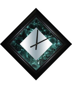 Black Mirrored Wall Clock