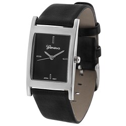 Geneva Platinum Men's Rectangle Face Fashion Watch