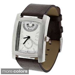 Geneva Platinum Men's Rectangle Face Watch