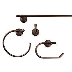 Fontaine Oil Rubbed Bronze Towel Bar and Ring Accessory Set