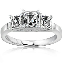 18k Gold 1 1/2ct TDW Asscher Diamond Ring (H-I, SI)