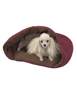 Hoodwink Snuggle Nest Chocolate/ Wine Small Pet Bed