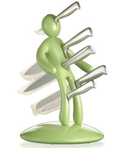 The Ex 5pc Knife Set with Unique Apple Holder designed by Raffaele Iannello