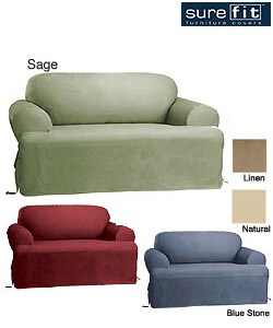 Sure Fit Cotton Classic T-cushion Sofa Slipcover