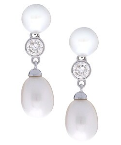 Sterling Silver Cultured Freshwater Pearl Earrings