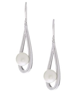 Sterling Cultured Pearl Drop Earrings