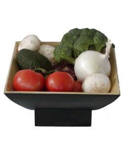 Handcrafted Square Base Bamboo Serving Bowl (Vietnam)