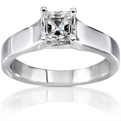 14k Gold 1/2 ct TDW Asscher Diamond Ring (H-I, SI1)