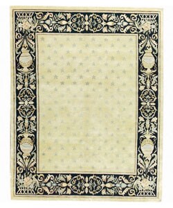 Hand-knotted Court of Versailles Ivory Wool Rug (7'9 x 9'9)