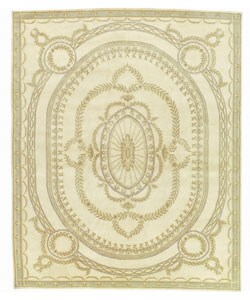 Hand-knotted Court of Versailles Ivory Wool Rug (3'9 x 5'9)