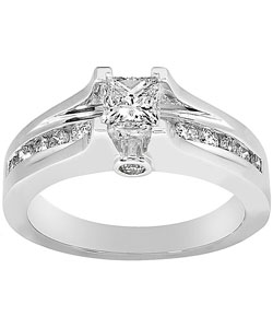 14k Gold 1ct TDW Princess Diamond Engagement Ring