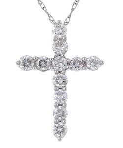 1/2ct Diamond Cross Pendant (G-H, I2)