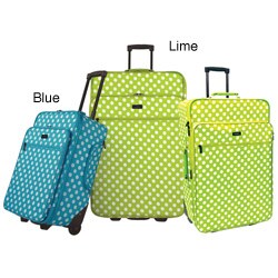 Olympia Jasmine Polka Dot 3-piece Luggage Set