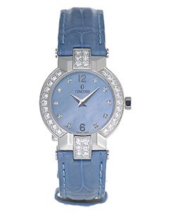 Concord La Scala Women's Blue Dial Diamond Watch