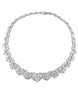 18k White Gold 64 3/8ct TDW Diamond Necklace (G-I, I1-I2)