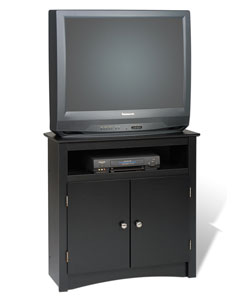 Broadway Black Tall Corner TV Cabinet
