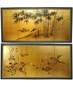 Silk Painting Song Dynasty Gold Leaf Screen (China)