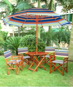 Directors 6-piece Chair Patio Set with Umbrella