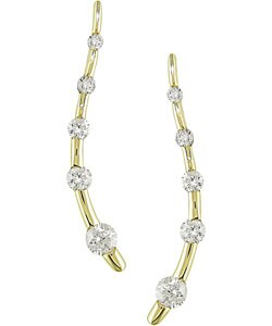 14k Gold 1/2ct TDW Diamond Journey Earrings (H-J, I1-I2)