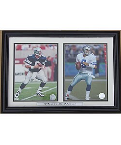 Aikman & Romo Dallas Then and Now Double Frame