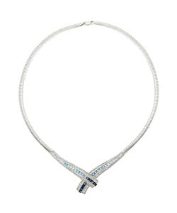 Sterling Silver Multi Topaz Necklace
