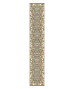 Lyndhurst Floral Motif Greyish Blue/ Ivory Runner (2'3 x 12)