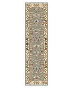 Lyndhurst Floral Motif Greyish Blue/ Ivory Runner (2'3 x 8')