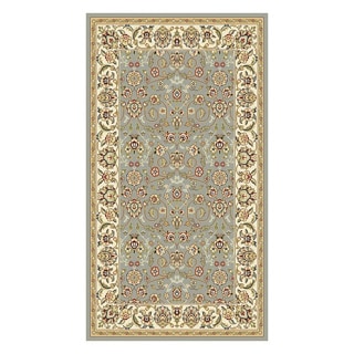 Lyndhurst Floral Motif Greyish Blue/ Ivory Rug (3'3 x 5'3)
