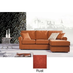 Chelsea Petite Rust Sectional Sofa