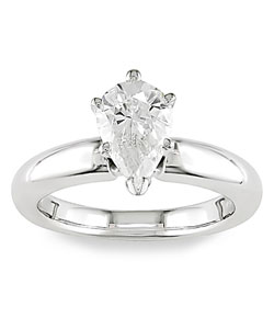 14k Gold 1ct TDW Pear Diamond Solitaire Ring (I-J, I1-I2)