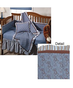 Monkey Business Blue 4-piece Crib Set