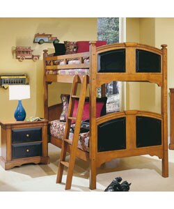 Black and Cherry Bunkbed and Nightstand