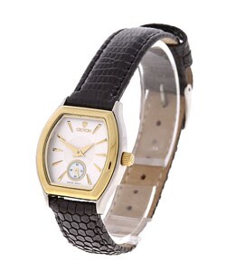 Croton Women's 18k Gold Black Strap Watch