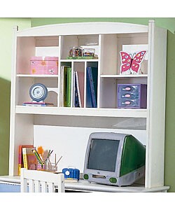 Blanca White & Blue Desk Hutch