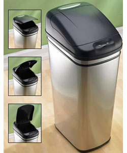 Infrared Touchless 11-gallon Steel Trash Can