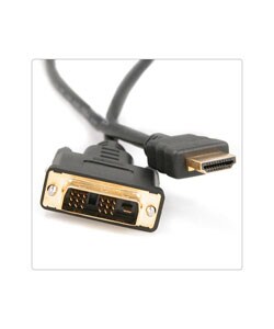 Black 10-foot 5-piece HDMI-DVI Cable Set
