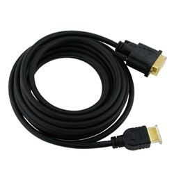 Black 14.75-foot 2-piece HDMI-DVI Cable Set