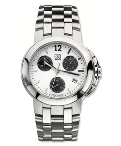 ESQ Crestone White Dial Steel Chronograph Watch