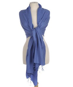 Iris Blue Pashmina and Silk Shawl (Pack of 6)