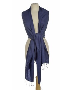 Twilight Blue Pashmina and Silk Shawl (Pack of 6)