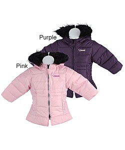 Bear USA Toddler Girl's Coat with Fur Trim
