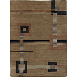 Hand-knotted Riga Wool Rug (9' x 13')