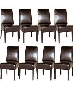Stanton Bi-cast Leather Dining Chairs (Set of 8)