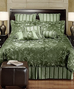 Ming Garden Sage Luxury 4-piece Comforter Set - 10543697 - Overstock
