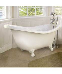 Ascot White Clawfoot Slipper Bathtub Package